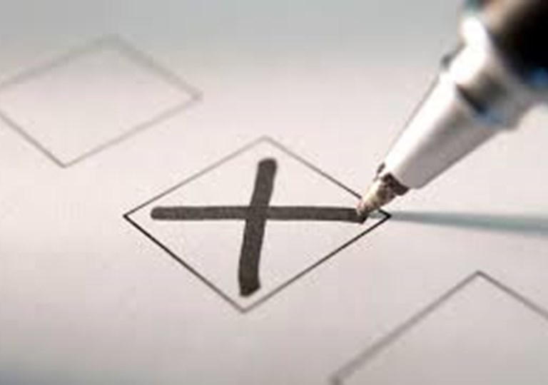 Kryds på stemmeseddel