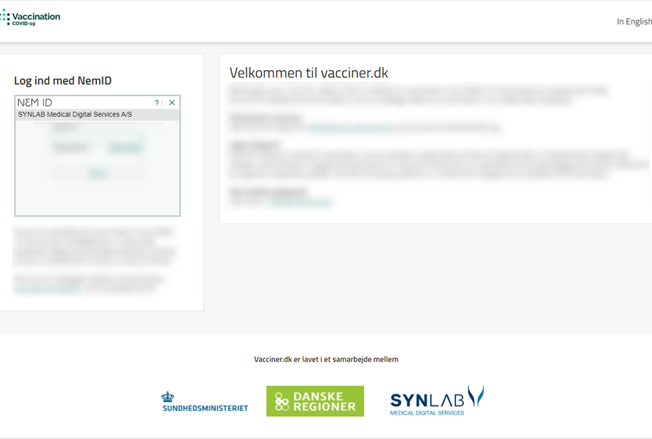 Printscreen fra vacciner.dk