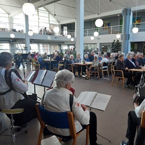 Harmonika musik på Center Møllegården leveret af Sydmors Harmonika Laug 